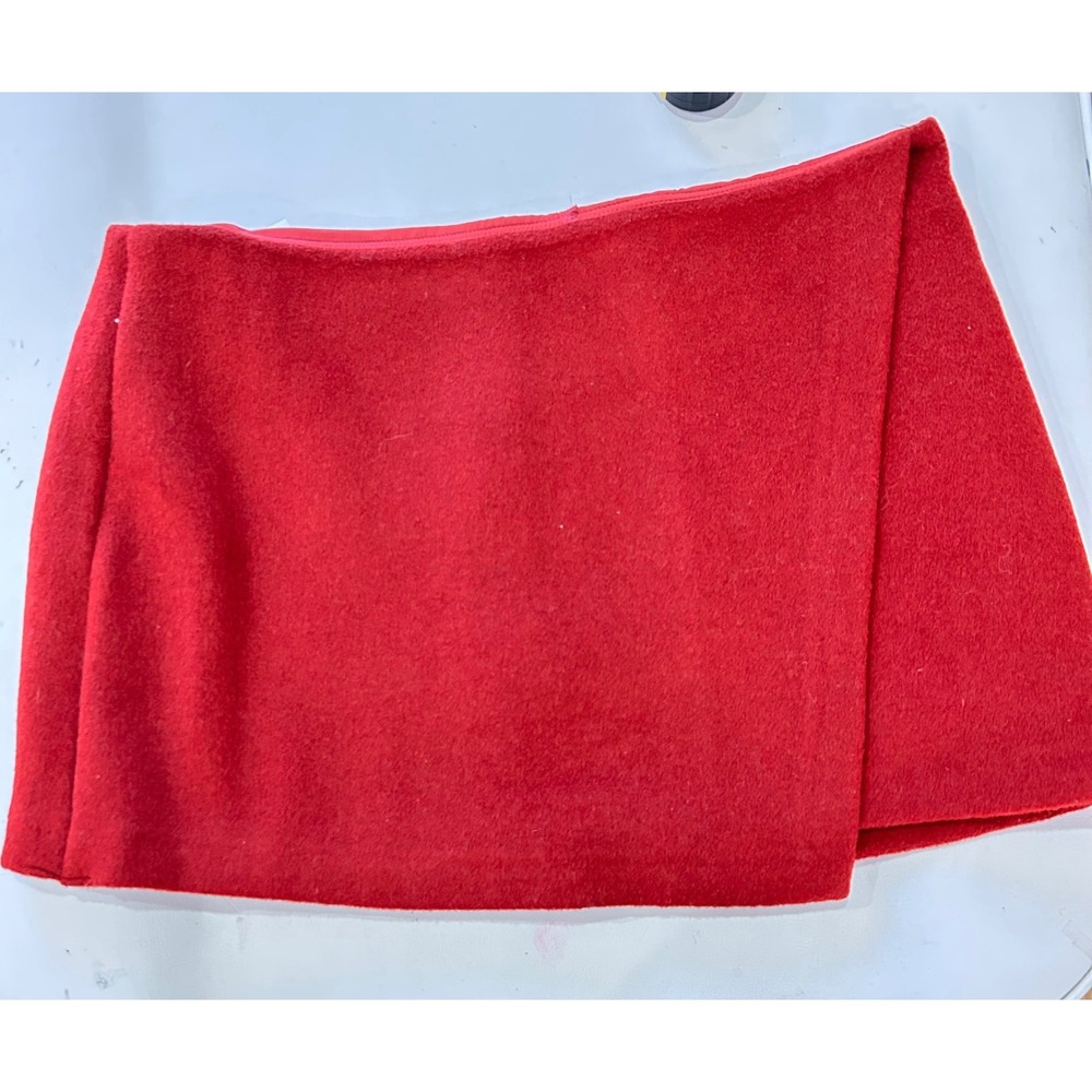 Abercrombie & Fitch Red Wool Blend Wrap Mini Skort Medium NWT 143-483-00168-500